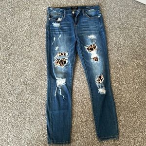 Judy Blue distressed straight leg jean